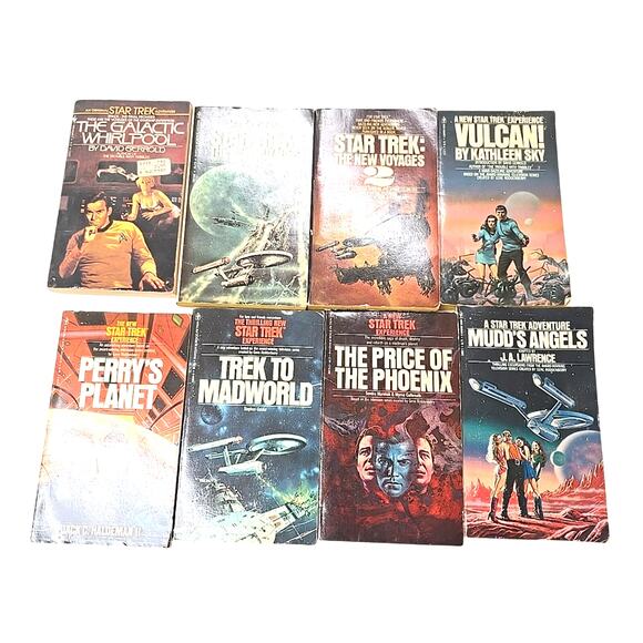 Lot of 8 Vintage Star Trek Mixed Authors Fantasy Science Fiction Paperback Books - Picture 1 of 6